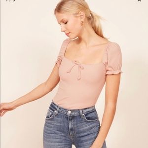 Reformation Pink Lydia Top